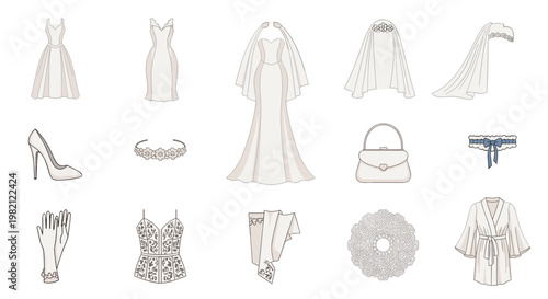 Elegant Bridal Collection: Gowns Accessories and Attire for a Perfect Wedding Day
