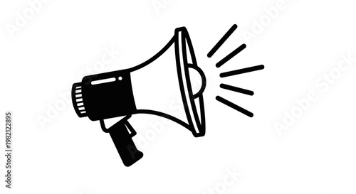 Bold Megaphone Vector Icon: Amplifying Your Message with Clarity and Impact