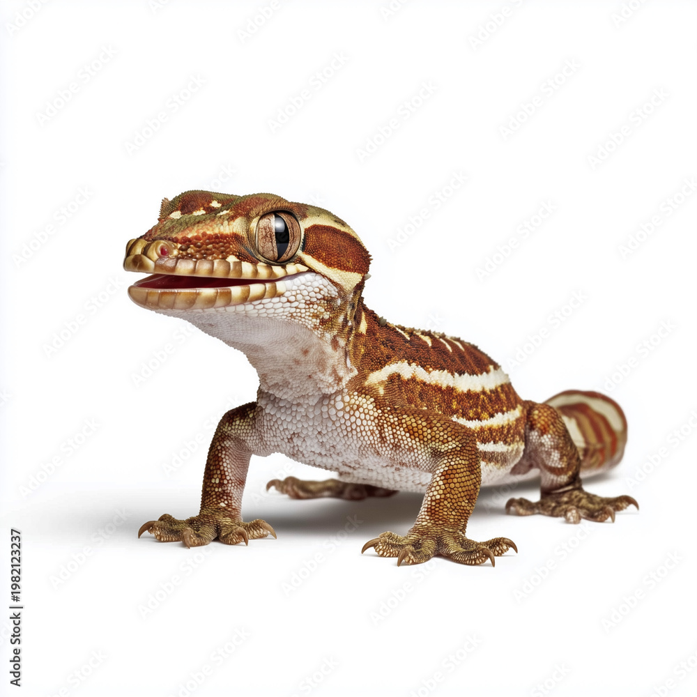 Obraz premium Gecko lizard isolated with detailed textured skin