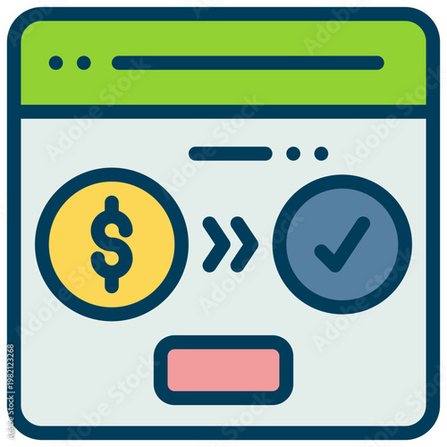 online payment method panding success shopping filled outline icon