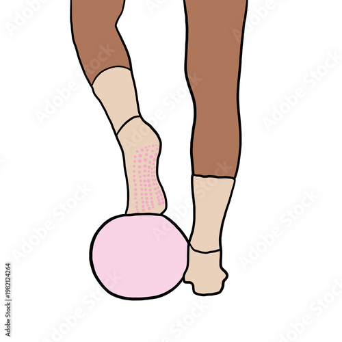 Grip Socks On Pilates Ball