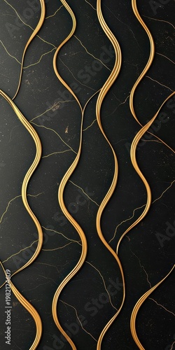 Elegant curved wooden wall design modern interior high-quality image stylish environment close-up view artistic concept