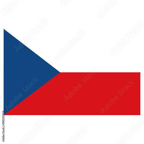 Czechia national flag vector icon