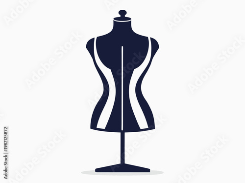 Elegant dress form mannequin with adjustable bust and waistline silhouette