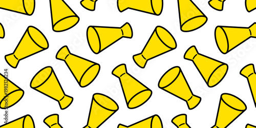 メガホンのシームレス背景画像。拡声器。（Seamless background image of a megaphone.）
