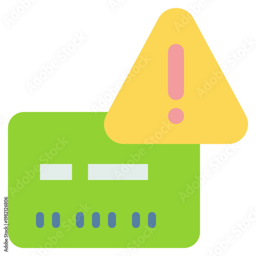 credit card payment method popup alert message flat style icon