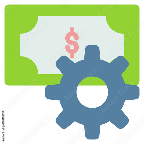 money payment method setting system  flat style icon