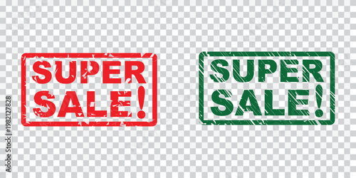 Super Sale Red Rubber Stamp Set with Clean and Distressed Versions