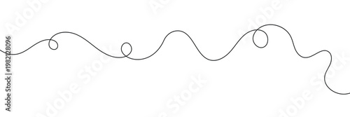 Thin line wavy abstract vector white background. Curve wave seamless pattern. Line art striped graphic template. Vector illustration. EPS 10 .