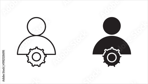 management icon set, with a white background