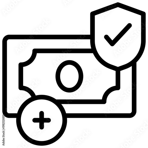 payment method add secure trustsite shopping buy sale simple line icon