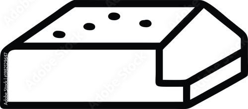 Concrete slab with shadow and depth, realistic vector illustration of a flat design element