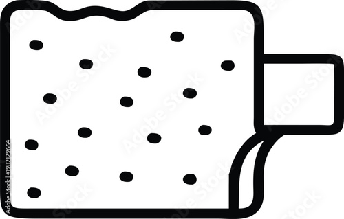 concrete wall with plaster applied vector illustration, flat design