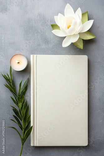 Serene meditation setup tranquil home space lifestyle image calm environment top-down view mindfulness concept