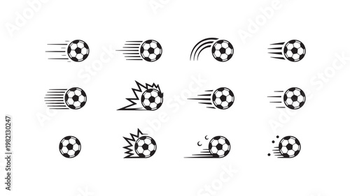 Black vector collection of different sports balls arranged in a pattern representing athletics, games, competition, and recreational sporting activities