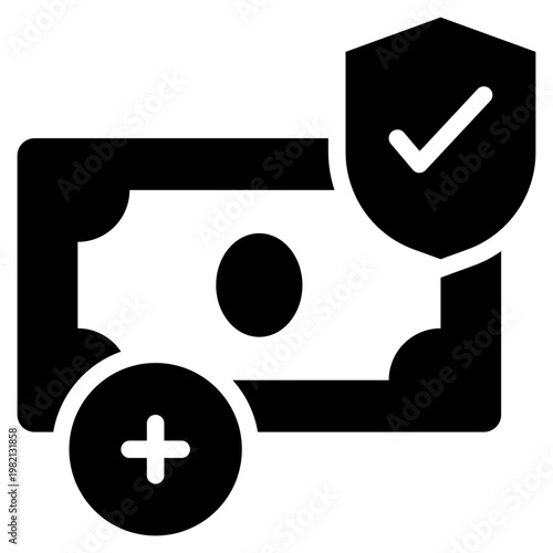 payment method add secure trustsite shopping buy sale solid glyph icon