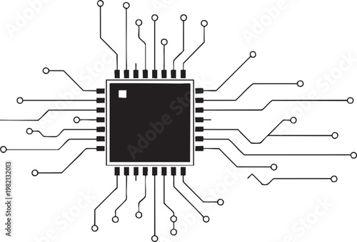 microchip integrated circuit pcb layout schematic technology graphic