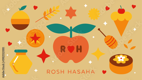 Mid-autumn festival mooncake with rabbit design and celebration elements