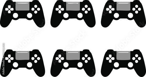 controller top view gaming controllers isolated on white