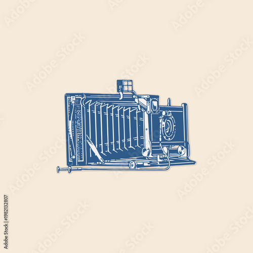 Analog film photgraphy camera icon clipart retro logo vintage illustration design vector element-11