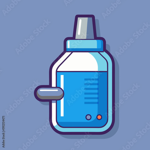 Blue nebulizer device for respiratory treatment