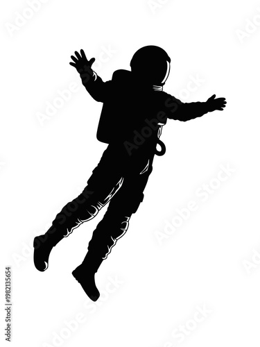 Astronaut floating in space vector illustration