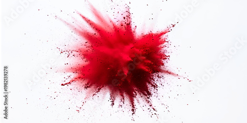 A dynamic grunge vector illustration featuring artistic red ink splashes and splatters that create a textured dirty stain pattern against a vibrant paint backdrop