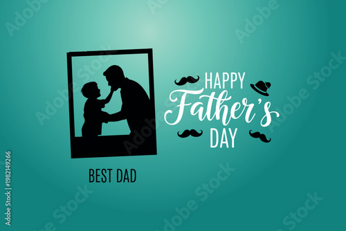 Heartwarming fathers day illustration a silhouette of father and child celebrating love and bond
