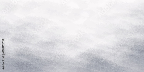 White snow background texture on a window pane reveals a dramatic cloudscape of dark storm clouds and clear blue sky