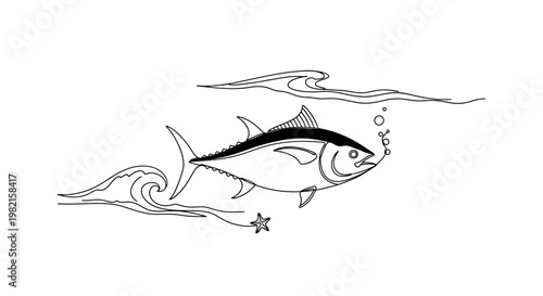 Fish Swimming in the Ocean Water.