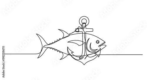 Fish caught on an anchor hook.