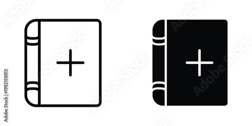Contrast between an open book icon on light and dark backgrounds