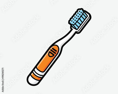 Colorful cartoon toothbrush illustration a daily oral hygiene essential