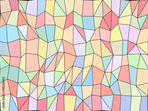 Colorful Stained Glass Window Mosaic Pattern Abstract Background