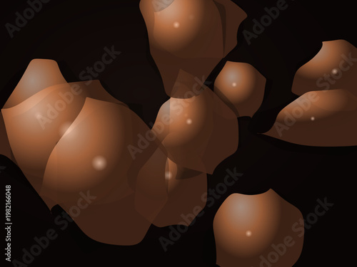 Molten Silver Liquid Chrome Organic Shapes Abstract Wallpaper