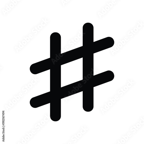 Hashtag icon vector illustration. hashtag sign and symbol. hashtag symbol on white background. Vector illustration. Eps file .