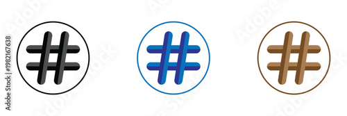 Hashtag icon vector illustration. hashtag sign and symbol. hashtag symbol on white background. Vector illustration. Eps file .