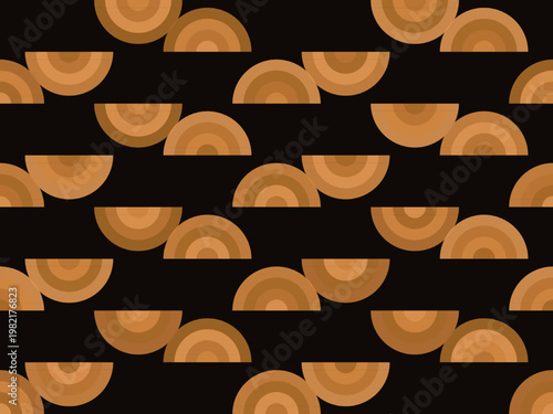 Luxury Geometric Fan Motif Elegant Abstract Vector Background