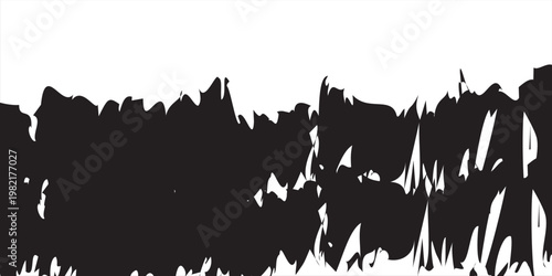 Curved Brush Stroke . Vector Logo Design Template . Twirl Grunge Shapes . Trace of mascara.