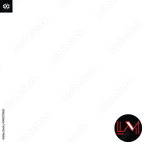 Modern LM Logo Design Minimal Letter Monogram Branding