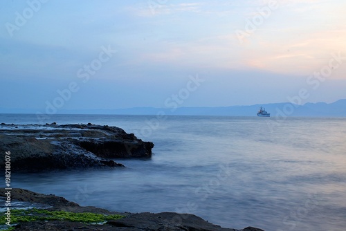 Landscape of Coast of Japan at dusk