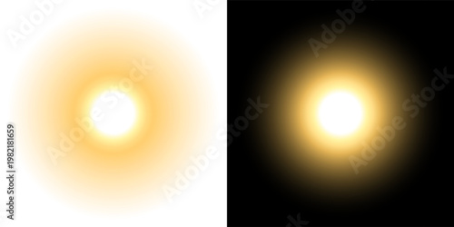 Wallpaper Mural Sun light flare shining, golden glow overlay effect texture light Torontodigital.ca