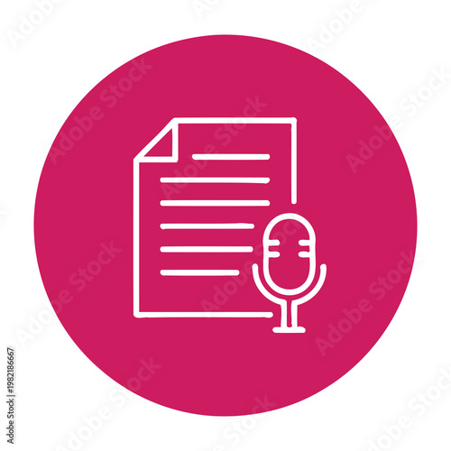 Audio Transcription Document Icon Representing Voice To Text Conversion And Dictation Services