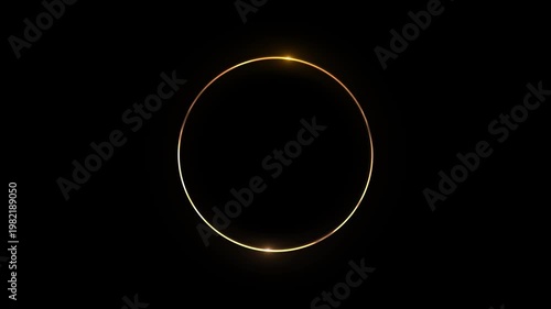 Abstract golden glowing circular arcs soft gradient light Luxury magic festive effect bokeh and glow smooth luxury metallic glow, elegant futuristic technology minimal energy rings dark premium design