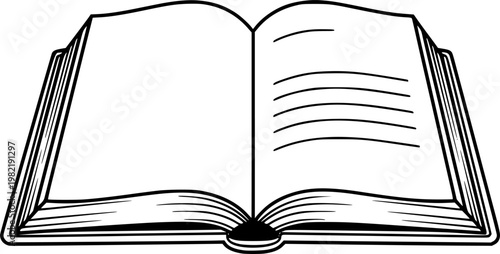 Open book cartoon icon
