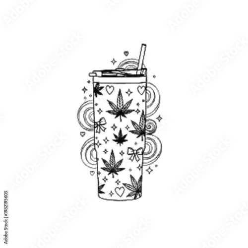 vector illustration of a juice glass