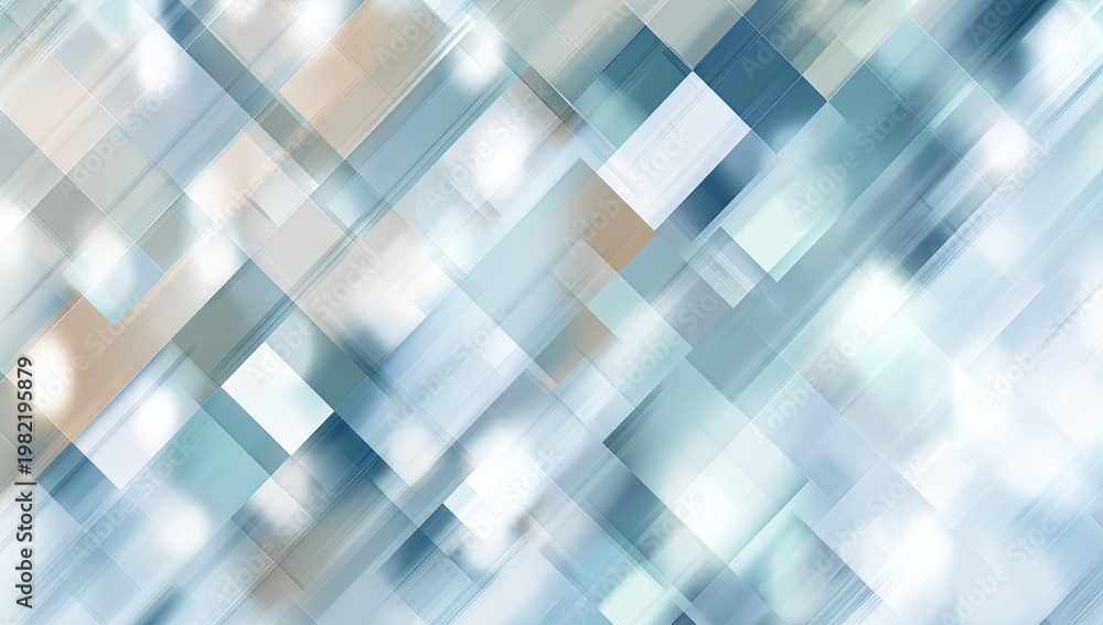 Fototapeta premium An abstract composition featuring intersecting lines and geometric shapes in a cool-toned color palette, creating a dynamic and modern visual effect.