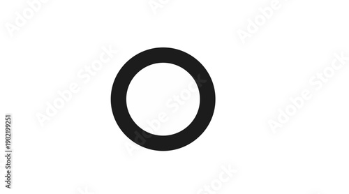 Fotografie Minimalist black ring vector icon illustration