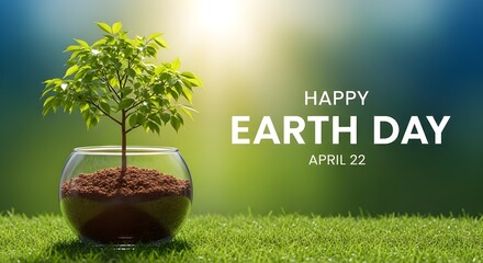 Celebrating earth day with a vibrant cityscape and green trees