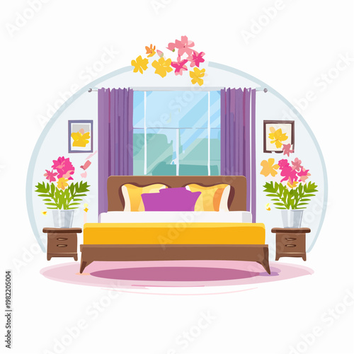 Hotelzimmer mit Duftkonzept und frischen Blumen